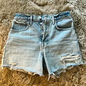 Agolde denim Riley short in vortex